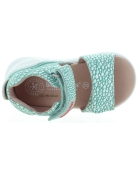 Designer green baby sandals made in Europe 