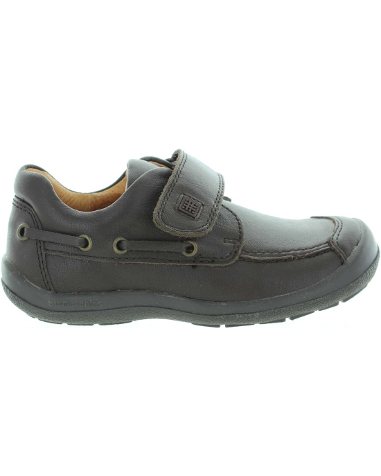 Brown leather school shoes for boys