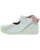 White ankle high baby shoes from Europe