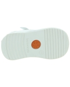 White ankle high baby shoes from Europe