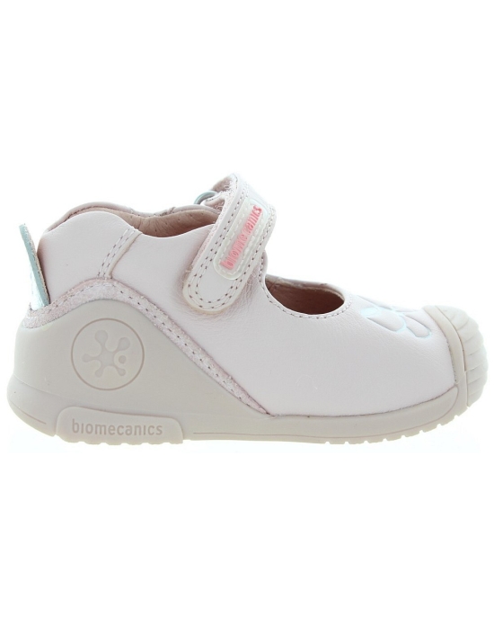 Pink baby shoes with ortho arches present
