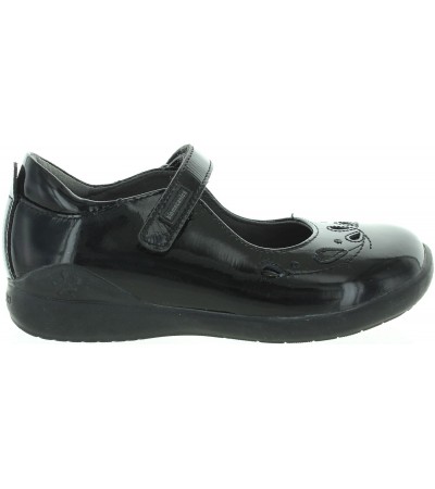 Leather shoes for girls in black leather 