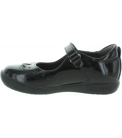 Leather shoes for girls in black leather 