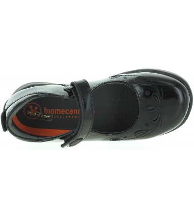 Leather shoes for girls in black leather 