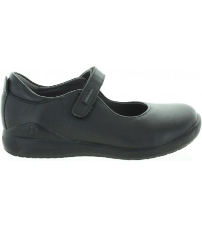 Teen girl school shoes in black leather