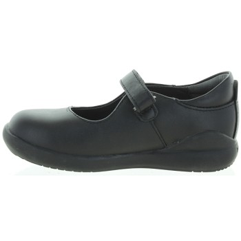 Teen girl school shoes in black leather