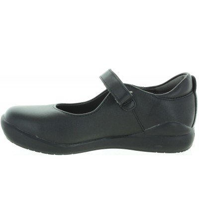 Teen girl school shoes in black leather