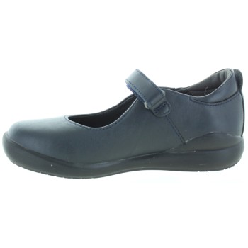 School shoes for girls with best support in blue leather 