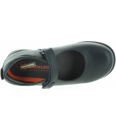 School shoes for girls with best support in blue leather 