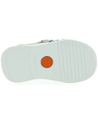 Navy leather sneakers for a toddler with support 