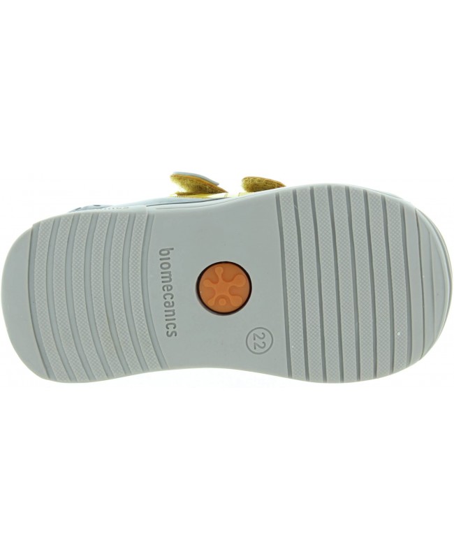 Sneakers with support in yellow leather 