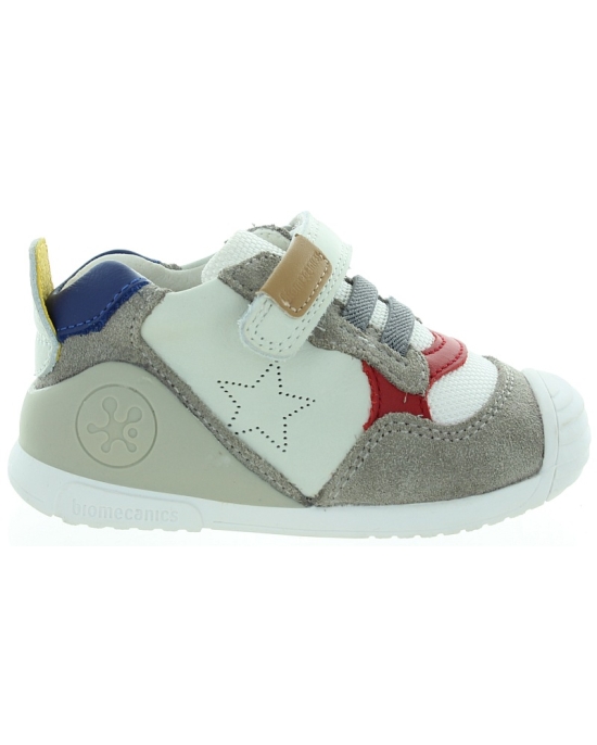 Beige leahter sneakers for boy from Spain