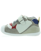 Beige leahter sneakers for boy from Spain