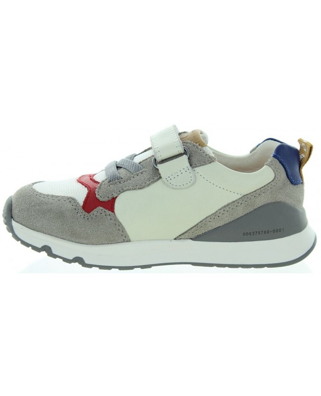 Gray leather wide sneakers for boys
