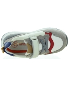Gray leather wide sneakers for boys