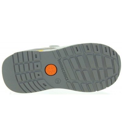 Gray leather wide sneakers for boys