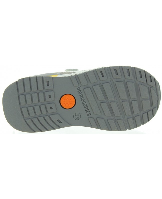 Gray leather wide sneakers for boys