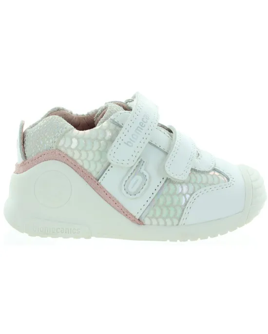 White leather high top sneakers for toddlers 