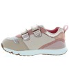 Designer girls sneakers with arches in beige leather