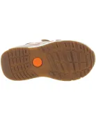 Designer girls sneakers with arches in beige leather