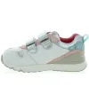 Flexible soled sneakers for child in silver leather