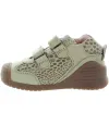 Beige natural leather sneakers for toddler 