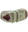 Beige natural leather sneakers for toddler 