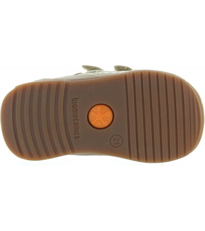 Leather sneakers for toddler in beige leather 