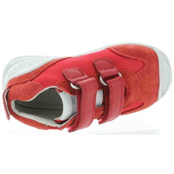 Walking sneakers baby boy in red