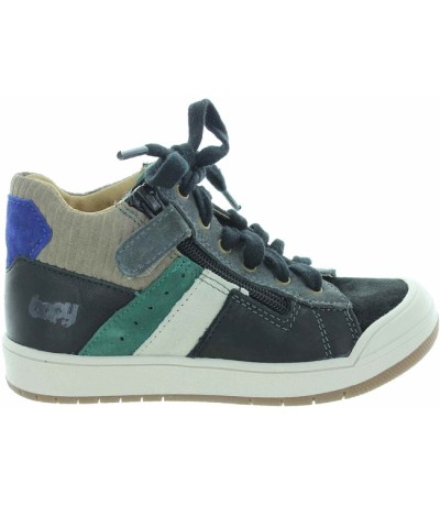 Black leather boots for boys from Europe