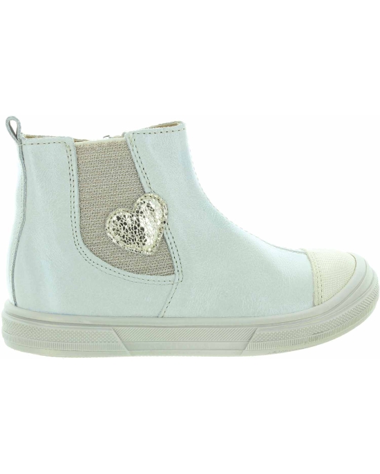 Beige leather boots for girls from France 