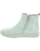 Beige leather boots for girls from France 