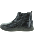 Black leather boots for girls with falling ankles 