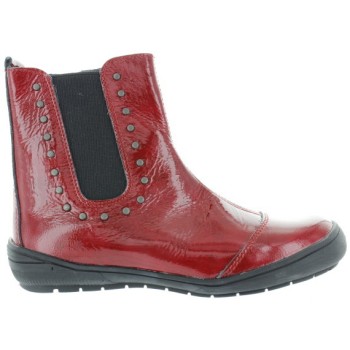 Girls boots from France in red leather 