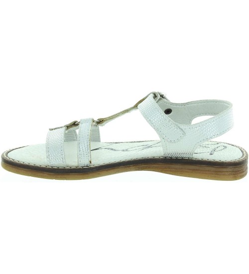 Sandals for kids on sale designer silver leather 