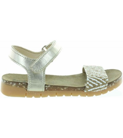 Summer gold leather orthopedic sandals