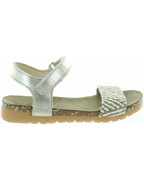 Quality girls gold sandals with high arch from France