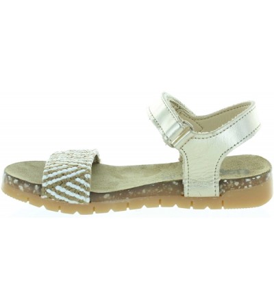 Summer gold leather orthopedic sandals