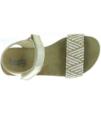 Summer gold leather orthopedic sandals