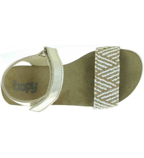 Summer gold leather orthopedic sandals