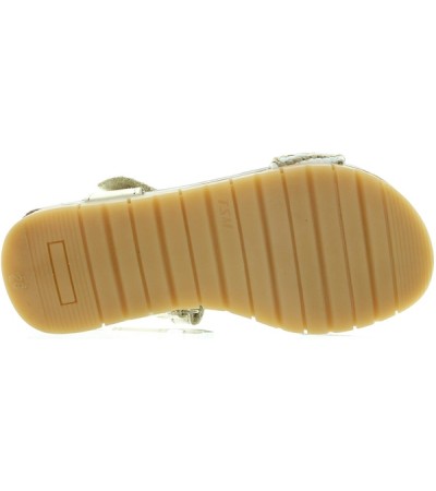 Summer gold leather orthopedic sandals