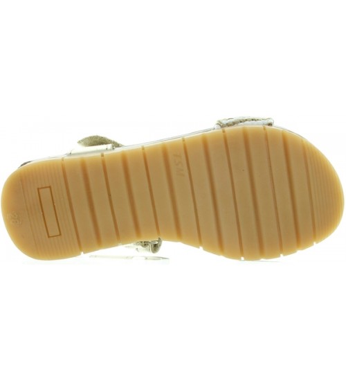 Summer gold leather orthopedic sandals
