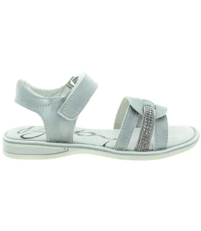 Silver leather girls sandals from France 