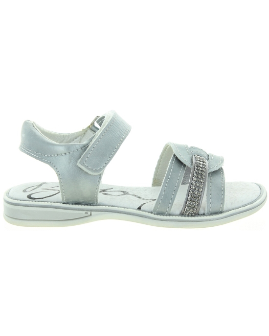 Silver leather girls sandals from France 