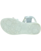 Silver leather girls sandals from France 