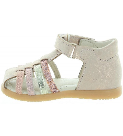 Leather sandal for a toddler with ankle support