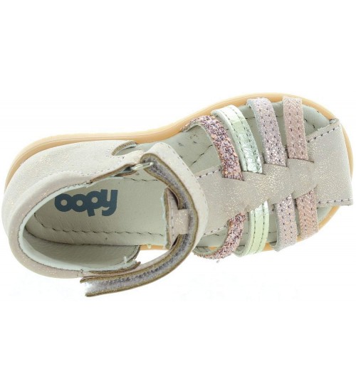 Leather sandal for a toddler with ankle support