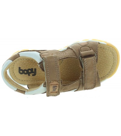 Supportive sandals in brown leather 