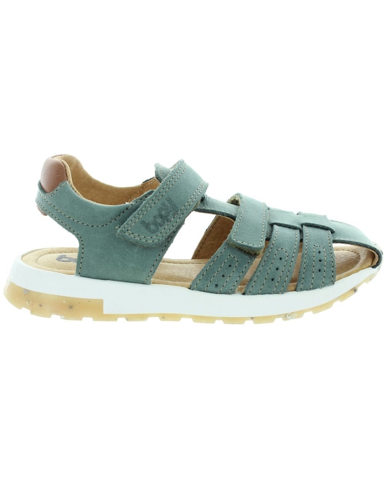 Boys green leather closed toe supportive sandals 