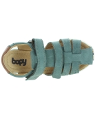 Boys green leather closed toe supportive sandals 